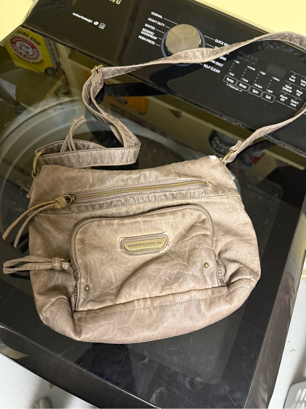 Stone Mountain Accessories Taupe Crossbody Bag
